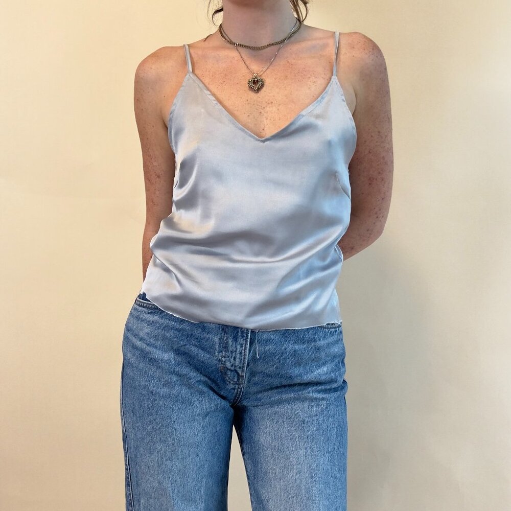 MISSGUIDED SILVER TANK TOP